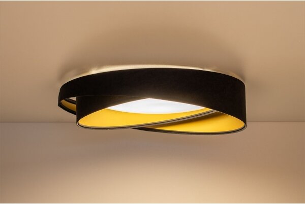 LED таванно осветително тяло GALAXY MODERN LED/24W/230V Ø 55 см черно/златно