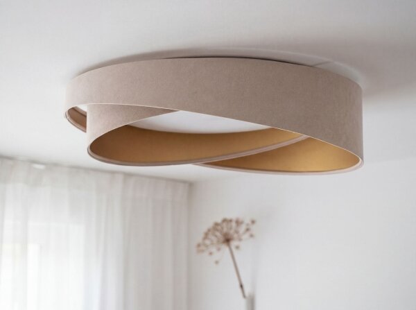 LED таванно осветително тяло GALAXY MODERN LED/24W/230V Ø 55 см бежово/златисто