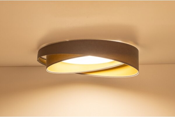 LED таванно осветително тяло GALAXY MODERN LED/24W/230V Ø 55 см сиво/златисто