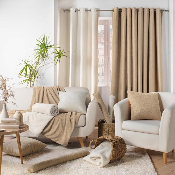 Декоративна възглавница от букле 45x45 cm Wooly – douceur d'intérieur