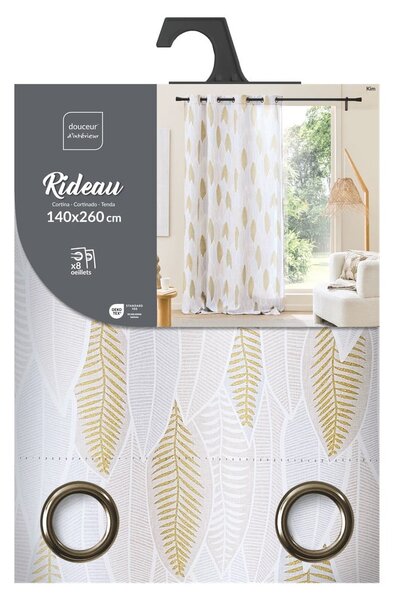 Бежово/ златисто перде 140x260 cm Kim – douceur d'intérieur