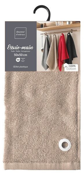 Бежова памучна кърпа от тери 50x50 cm Cuistot – douceur d'intérieur
