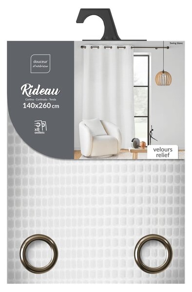 Бяло перде 140x260 cm Swing – douceur d'intérieur