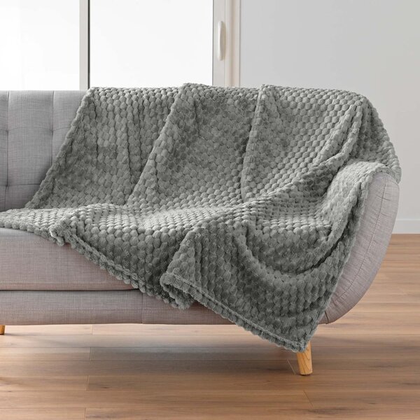 Сиво одеяло от микрофланела 125x150 cm Mini Frosty – douceur d'intérieur