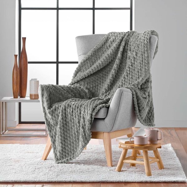 Сиво одеяло от микрофланела 125x150 cm Mini Frosty – douceur d'intérieur
