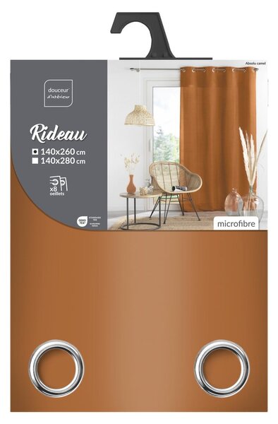 Кафяво перде от микрофибър 140x260 cm Absolu – douceur d'intérieur