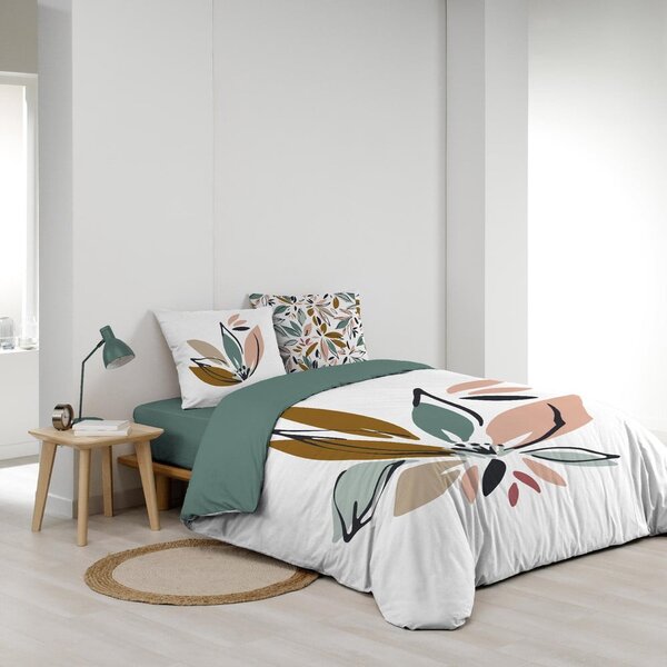 Бяло двойно удължено памучно спално бельо 240x220 cm Octavia – douceur d'intérieur