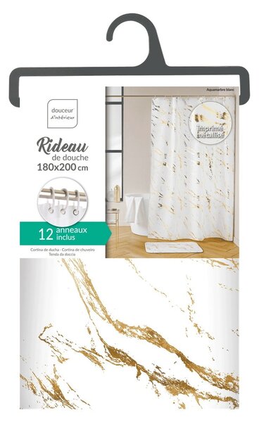 Завеса за душ 180x200 cm Aquamarbre – douceur d'intérieur