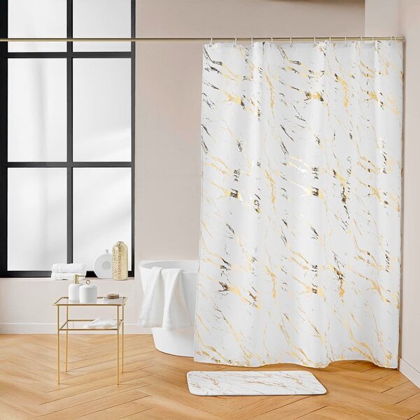 Завеса за душ 180x200 cm Aquamarbre – douceur d'intérieur