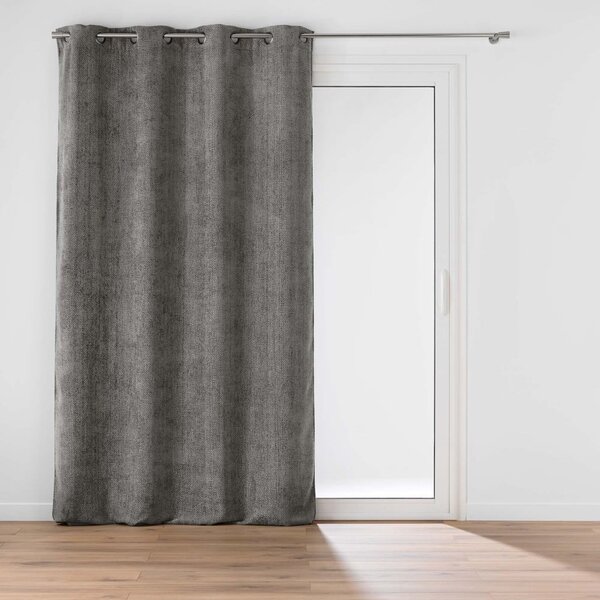 Антрацитно перде от шенил 140x260 cm Leo – douceur d'intérieur