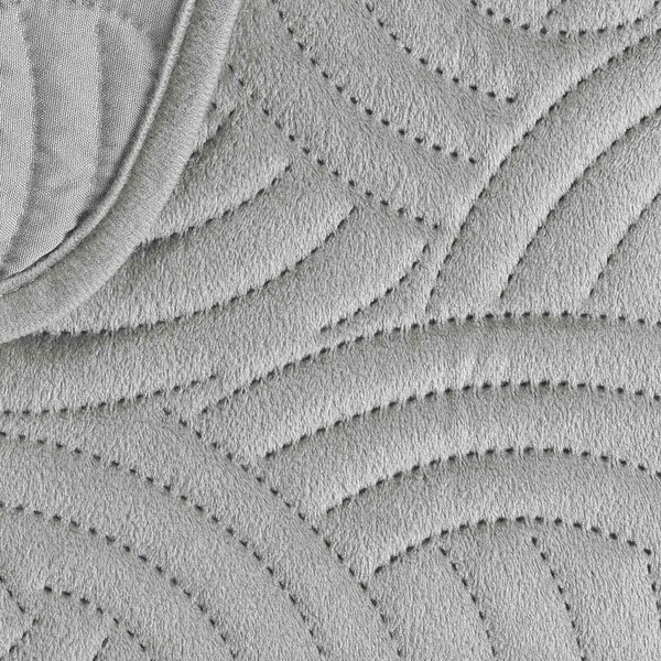 Сиво комплект шалте и калъфка за възглавница 240x260 cm Solange – douceur d'intérieur