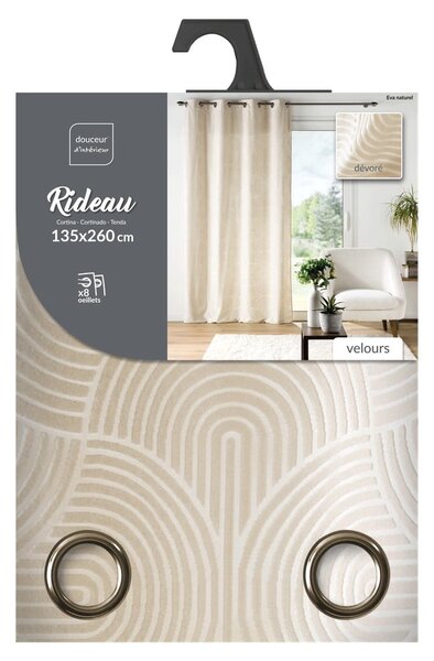 Бежово перде 135x260 cm Eva – douceur d'intérieur