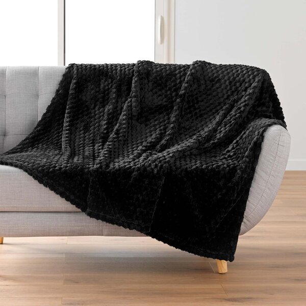Черно одеяло от микрофланела 125x150 cm Mini Frosty – douceur d'intérieur
