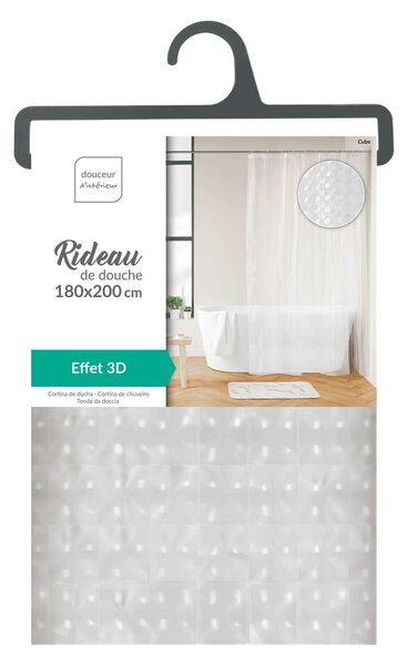 Завеса за душ 180x200 cm Cube – douceur d'intérieur