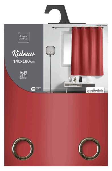 Червено перде 140x180 cm Essentiel – douceur d'intérieur