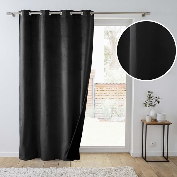 Черно термо перде 140x260 cm Polarchic – douceur d'intérieur