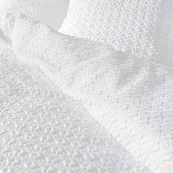 Бяло единично спално бельо от микрофибър 140x200 cm Litea – douceur d'intérieur