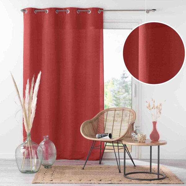 Червено перде от микрофибър 140x260 cm Absolu – douceur d'intérieur