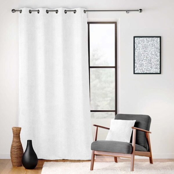 Бяло перде от шенил 140x260 cm Leo – douceur d'intérieur