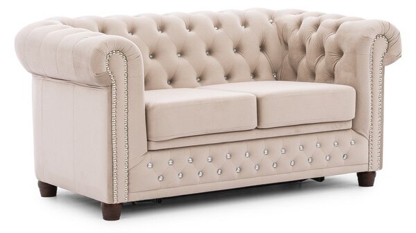 Бежов кадифен разтегателен диван 148 cm York Blik – Ropez