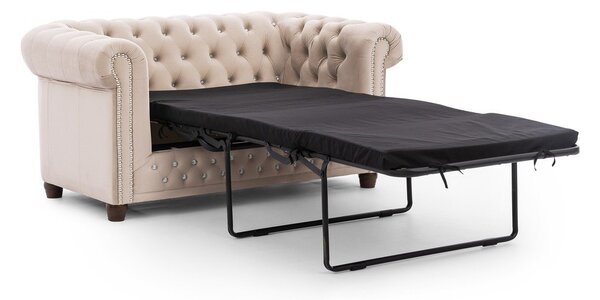 Бежов кадифен разтегателен диван 148 cm York Blik – Ropez