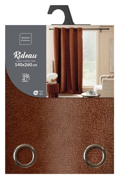 Теракотено перде от букле 140x260 cm Winona – douceur d'intérieur