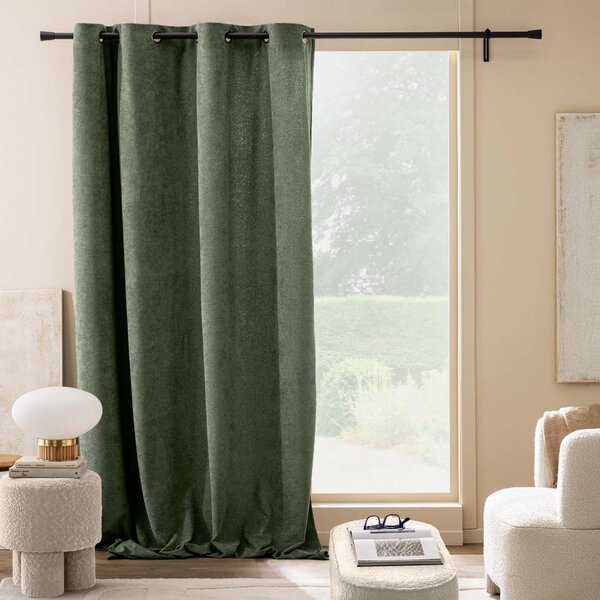 Зелено перде от букле 140x260 cm Winona – douceur d'intérieur