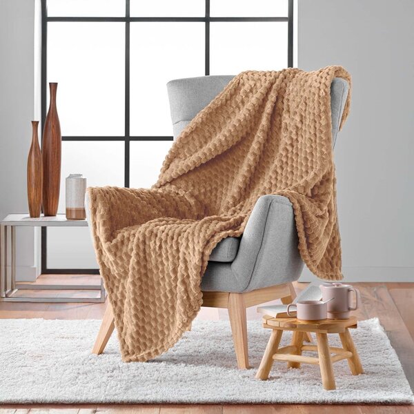 Кафяво одеяло от микрофланела 125x150 cm Mini Frosty – douceur d'intérieur