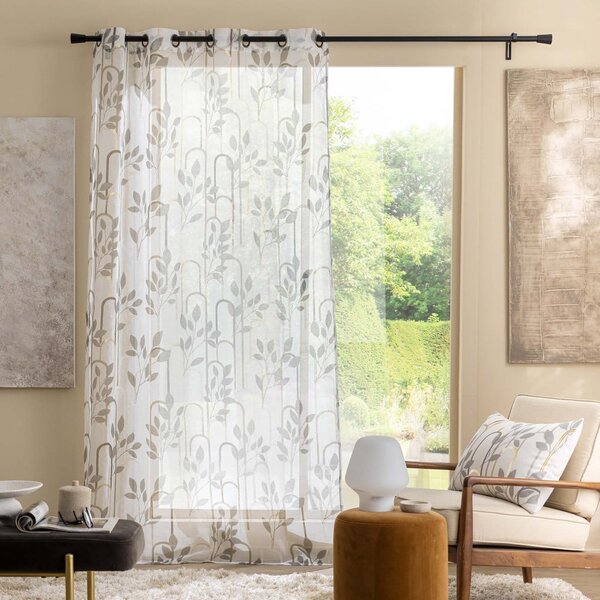 Сива завеса от воал 140x240 cm Roseris – douceur d'intérieur