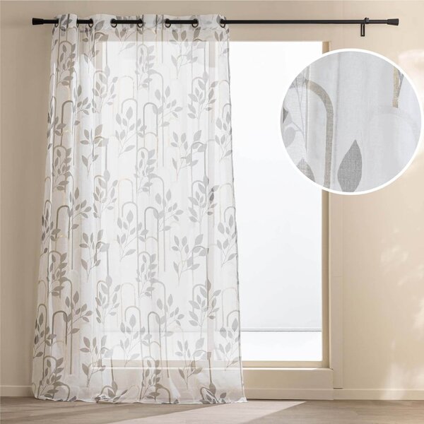 Сива завеса от воал 140x240 cm Roseris – douceur d'intérieur