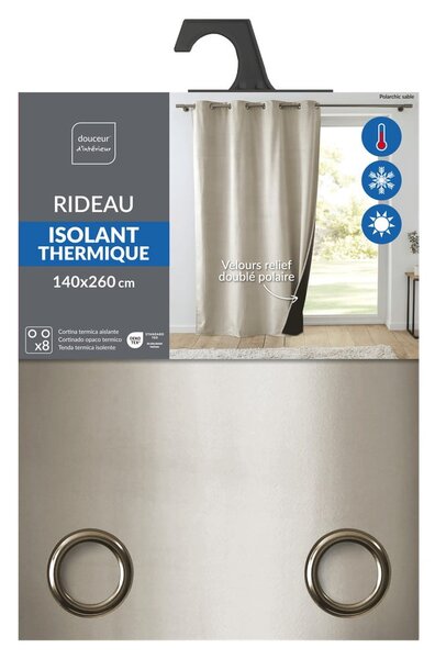Бежово термо перде 140x260 cm Polarchic – douceur d'intérieur