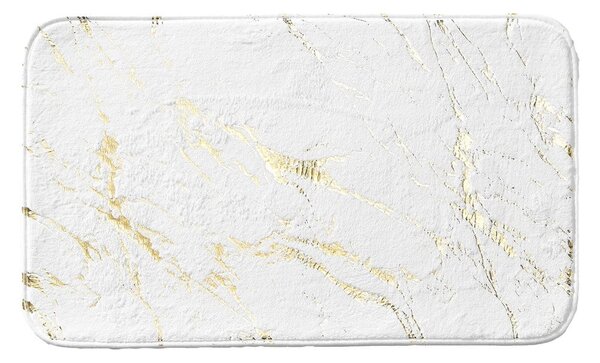 Бял/златист килим за баня 45x75 cm Aquamarbre – douceur d'intérieur