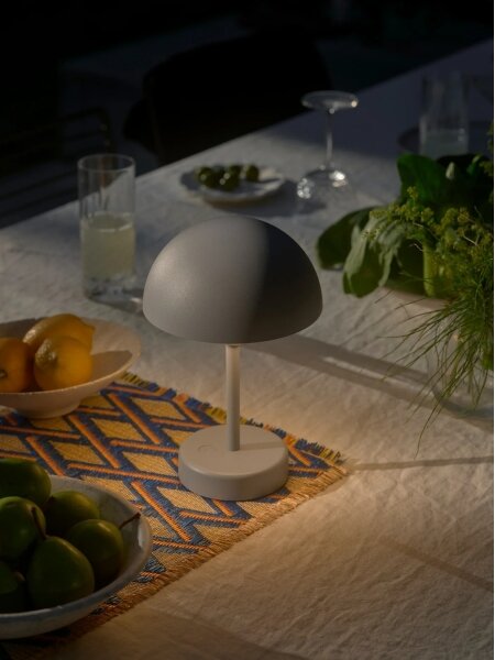 Nordlux - LED презареждаема външна настолна лампа с регулируема яркост ELLEN LED/2,8W/3,7V IP44 сива