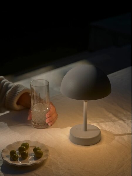 Nordlux - LED презареждаема външна настолна лампа с регулируема яркост ELLEN LED/2,8W/3,7V IP44 сива
