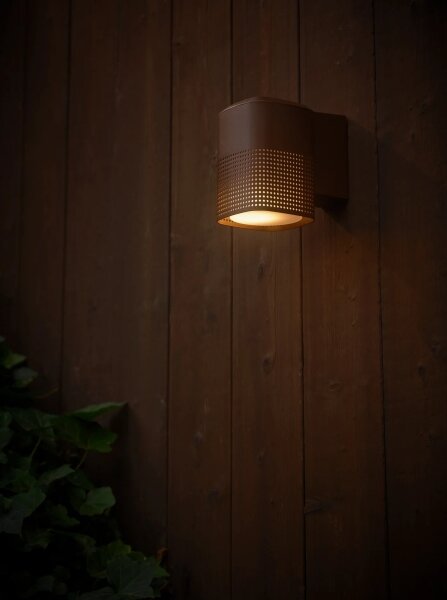 Nordlux - Външно стенно осветително тяло SIDARA, 1xE27/15W/230V, IP54, кафяво