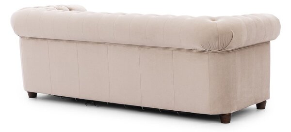 Бежов кадифен разтегателен диван 203 cm York Blik – Ropez