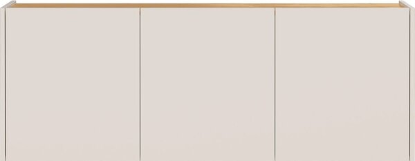 Кремаво висящо шкафче с дъбов декор 138x52x25 cm Libbiano – Germania