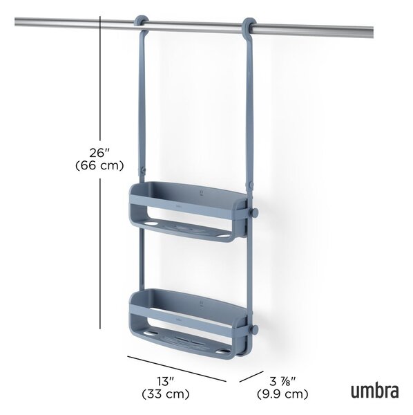 Син висящ пластмасов рафт за баня Flex – Umbra