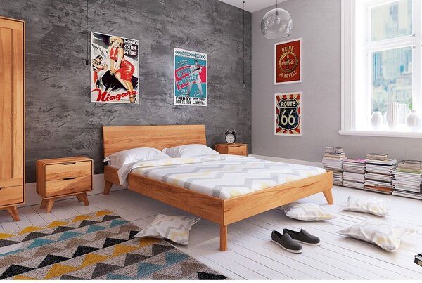 Двойно легло от букова дървесина 140x200 cm Greg 1 - The Beds