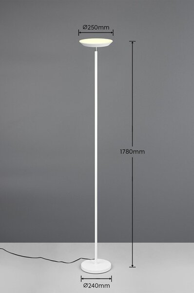 Бяла LED подова лампа (височина 178 cm) Specter – Reality