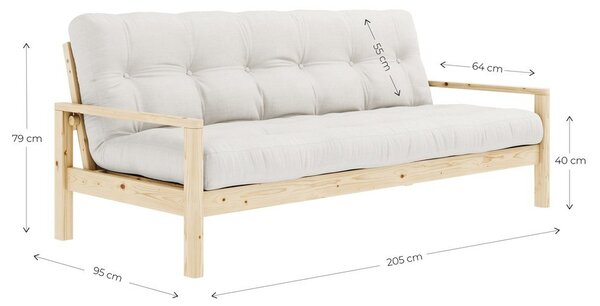 Розов разтегателен диван 205 cm Knob - Karup Design
