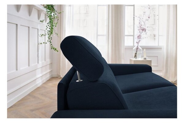Тъмносин разтегателен диван 195 cm Monaco – Bobochic Paris