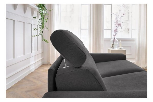 Тъмносив разтегателен диван 195 cm Monaco – Bobochic Paris