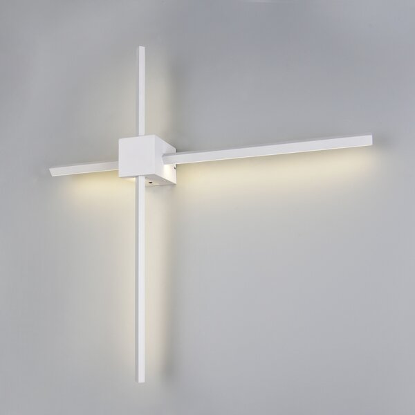 Trio Lighting LED стенна лампа Cassino, бяла матова, ширина 67 cm, метал, Затъмняване, Бял, Дневна/трапезария, Метал, Модерен