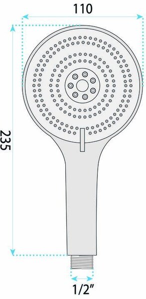 Душ слушалка Rea JS-019 BRUSH NICKLE
