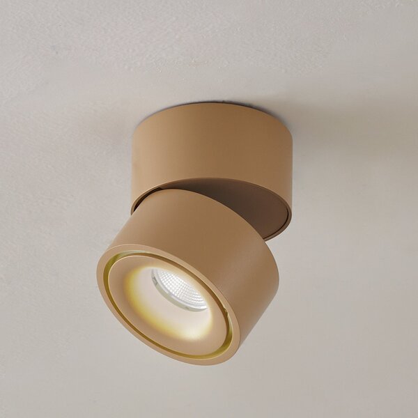 Arcchio LED таванни прожектори Rotari, кафяви, 1-фар, 8,9W, Затъмняване, Кафяв / ръждив, Коридор, Алуминий, Модерен