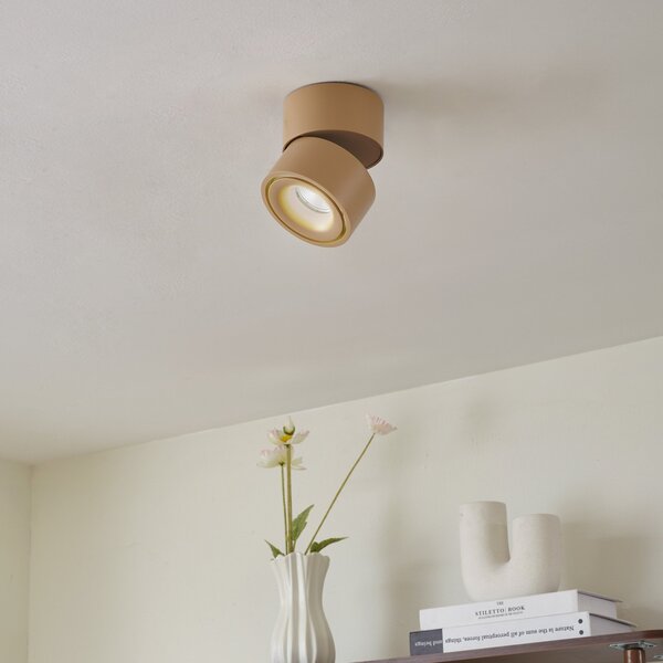 Arcchio LED таванни прожектори Rotari, кафяви, 1-фар, 8,9W, Затъмняване, Кафяв / ръждив, Коридор, Алуминий, Модерен