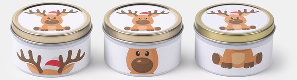 Sinsay - Коледни ароматни свещи 3 pack - кaфяв