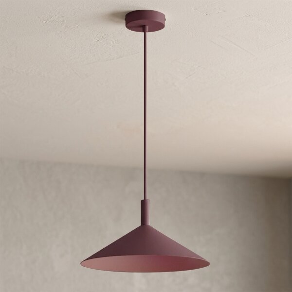 Полилей на кабел ANEGA 1xGX53/15W/230V Ø 30 см бордо