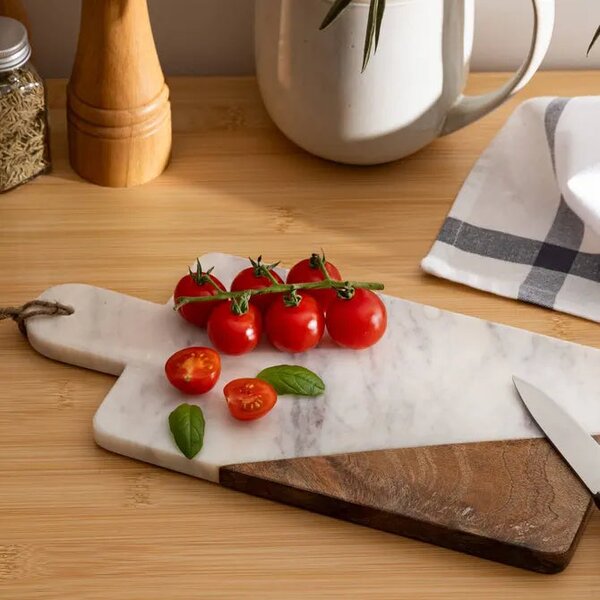 Дъска за сервиране Secret de Gourmet, Мрамор, 30x15 см - Черен